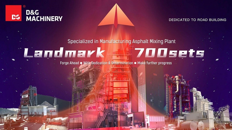 D&G Machinery 700 set pemasok pabrik campuran aspal yang didedikasikan untuk pembangunan jalan