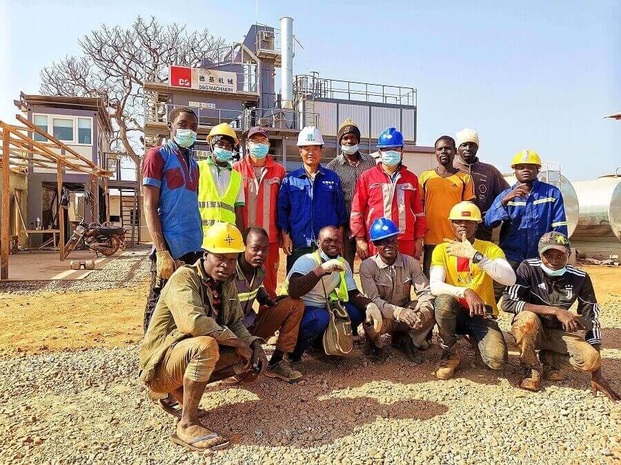 D&G Machinery 125t/h pabrik campuran aspal foto grup Kamerun